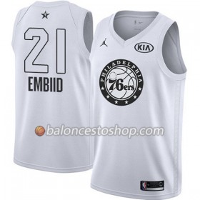 Camiseta Hombre NBA Philadelphia 76ers Joel Embiid 21 2018 All-Star Jordan Brand Blanco Swingman